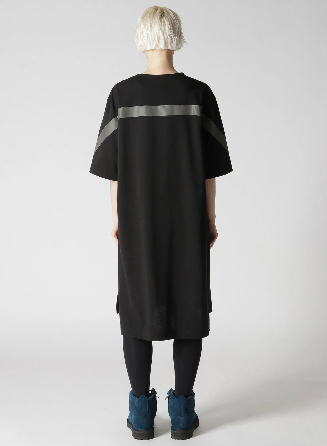 30/ COTTON JERSEY  BACK TAPE LONG HARF SLEEVE T-SHIRT