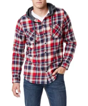 7/29/2019 Red Plaid Flannel Hoodies for Men | UNIONBAY