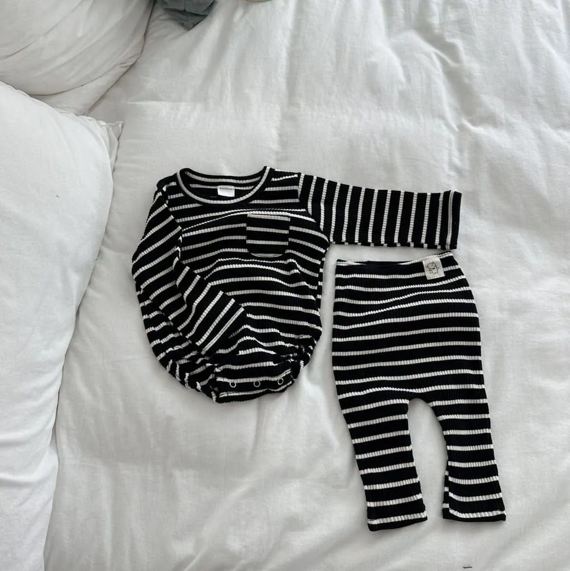 Baby Ribbed Leggings (0-24m) - 3 Colors