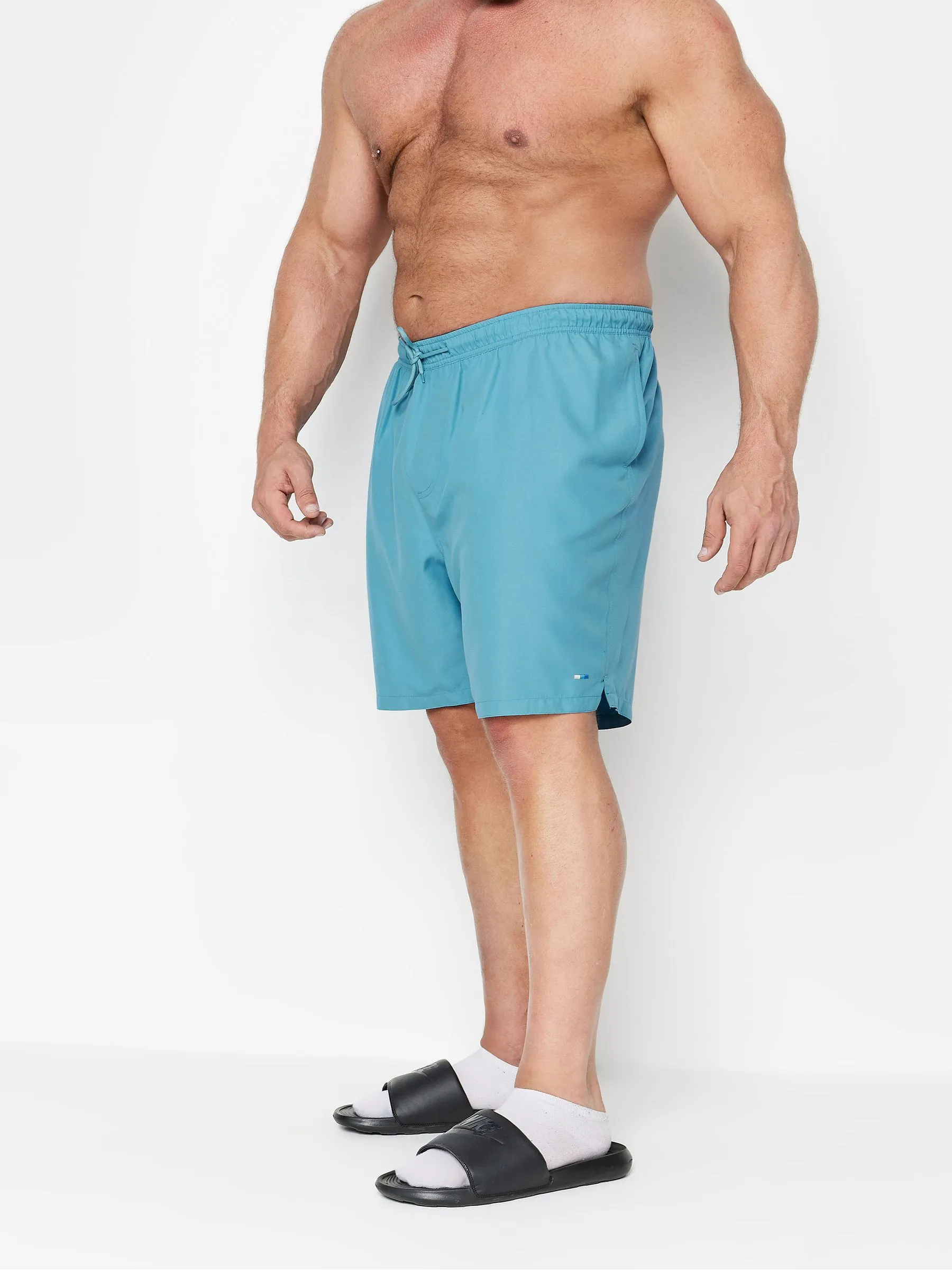 BadRhino Big & Tall Blue Plain Swim Shorts