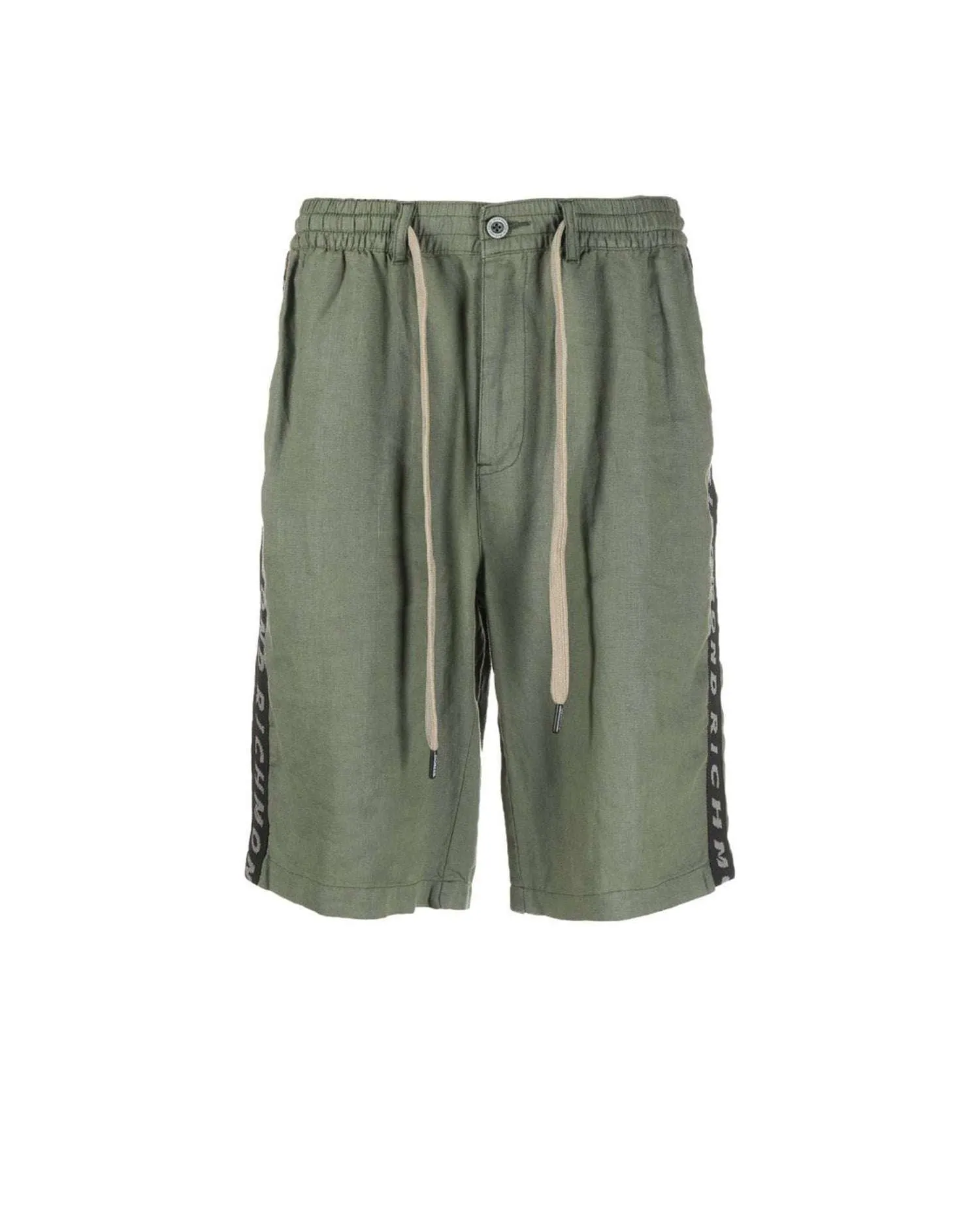 BERMUDA SHORTS WITH SIDE BAND AND CONTRASTING LOGO ON THE BACK