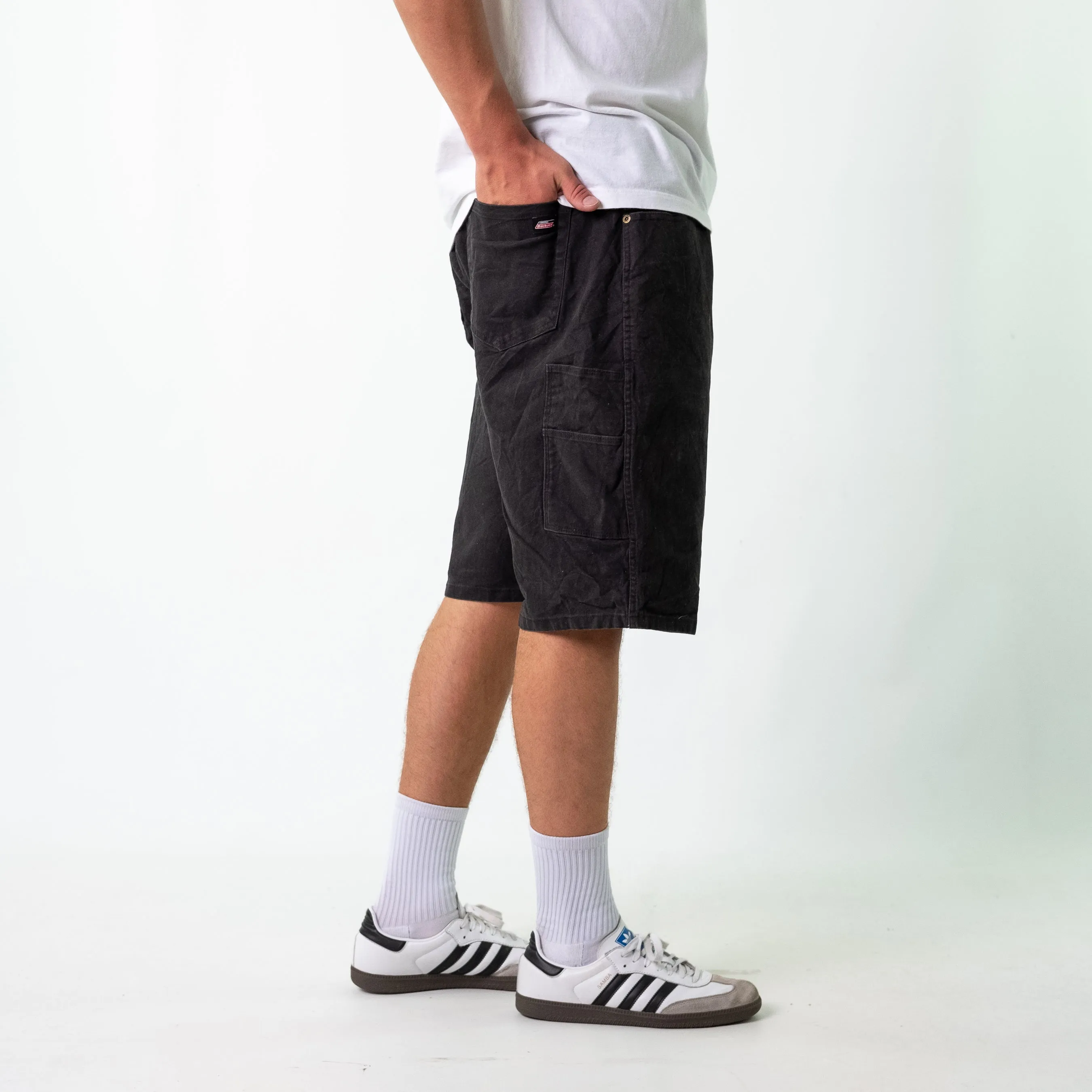 Black 90s Dickies Denim Carpenter Jorts Shorts (40)