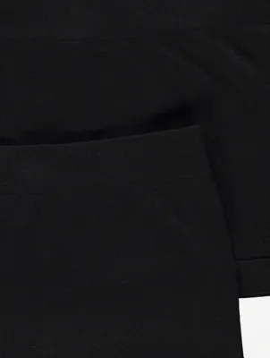 Black Seamfree Plain Shorts 2 Pack | Kids | George at ASDA