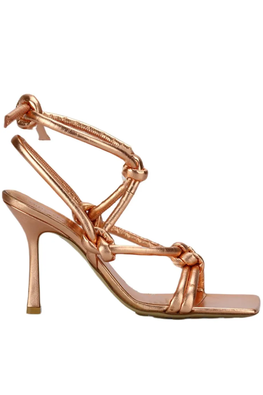 BOTTEGA VENETTA KNOTTED LEATHER SANDALS EU 38 UK 5 US 8