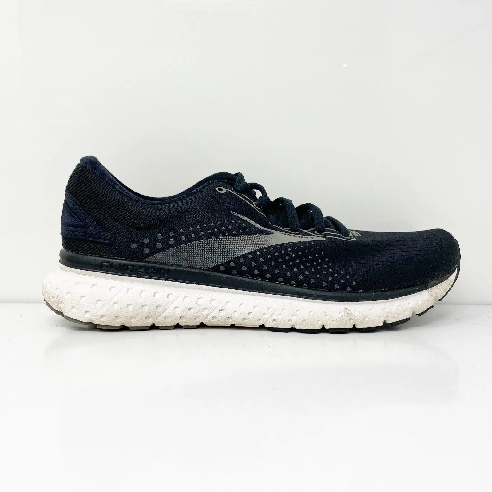 Brooks Womens Glycerin 18 1203171B057 Black Running Shoes Sneakers Size 9 B