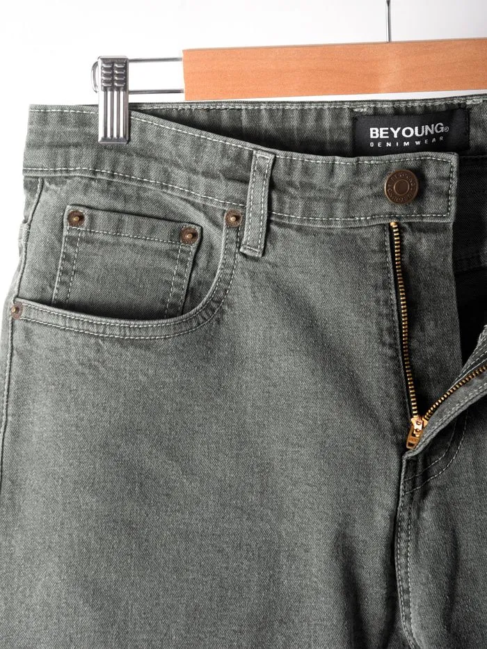 Buy Light Grey Regular Fit Mens Jeans Online in India -Beyoung