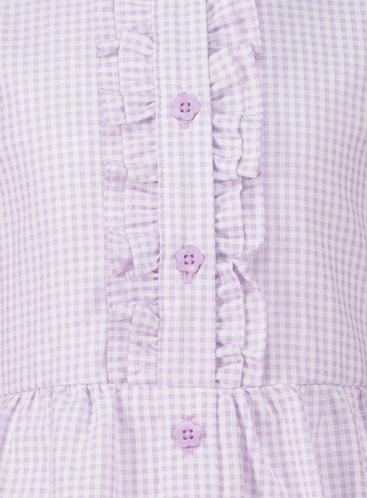Buy Lilac Gingham Ruffle School Dress 2 Pack 4 years | School dresses | Tu