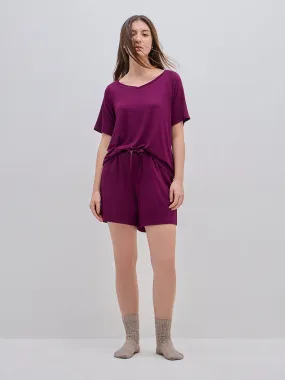 Buy Wunderlove Purple High-Rise Supersoft Shorts from Westside