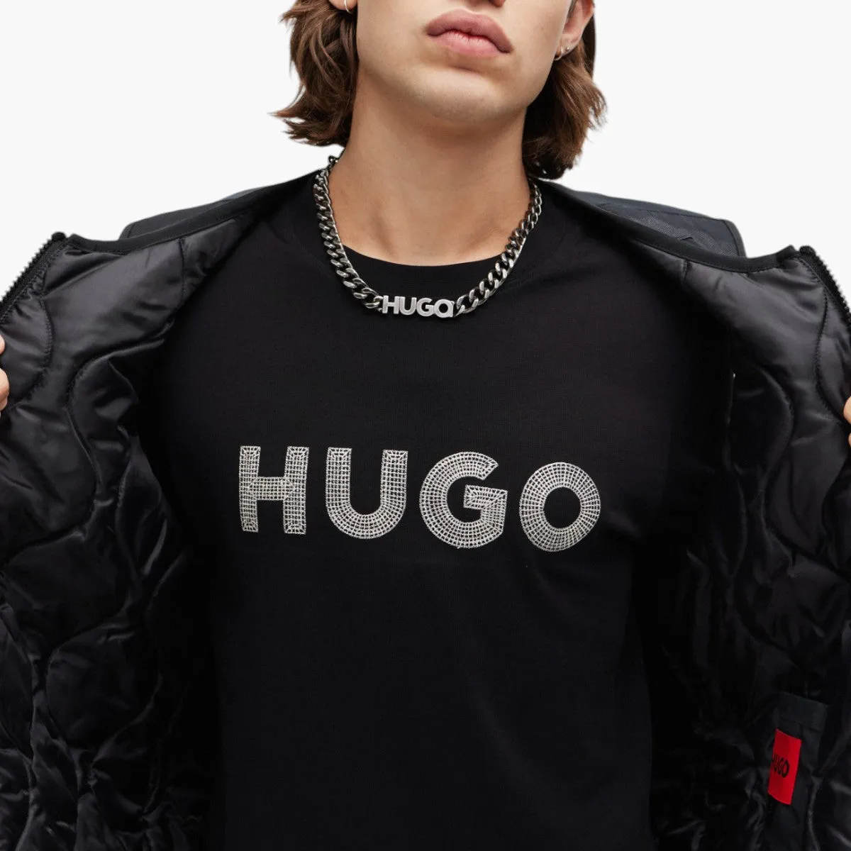 Cotton-Jersey Regular-Fit T-Shirt With Crochet Logo