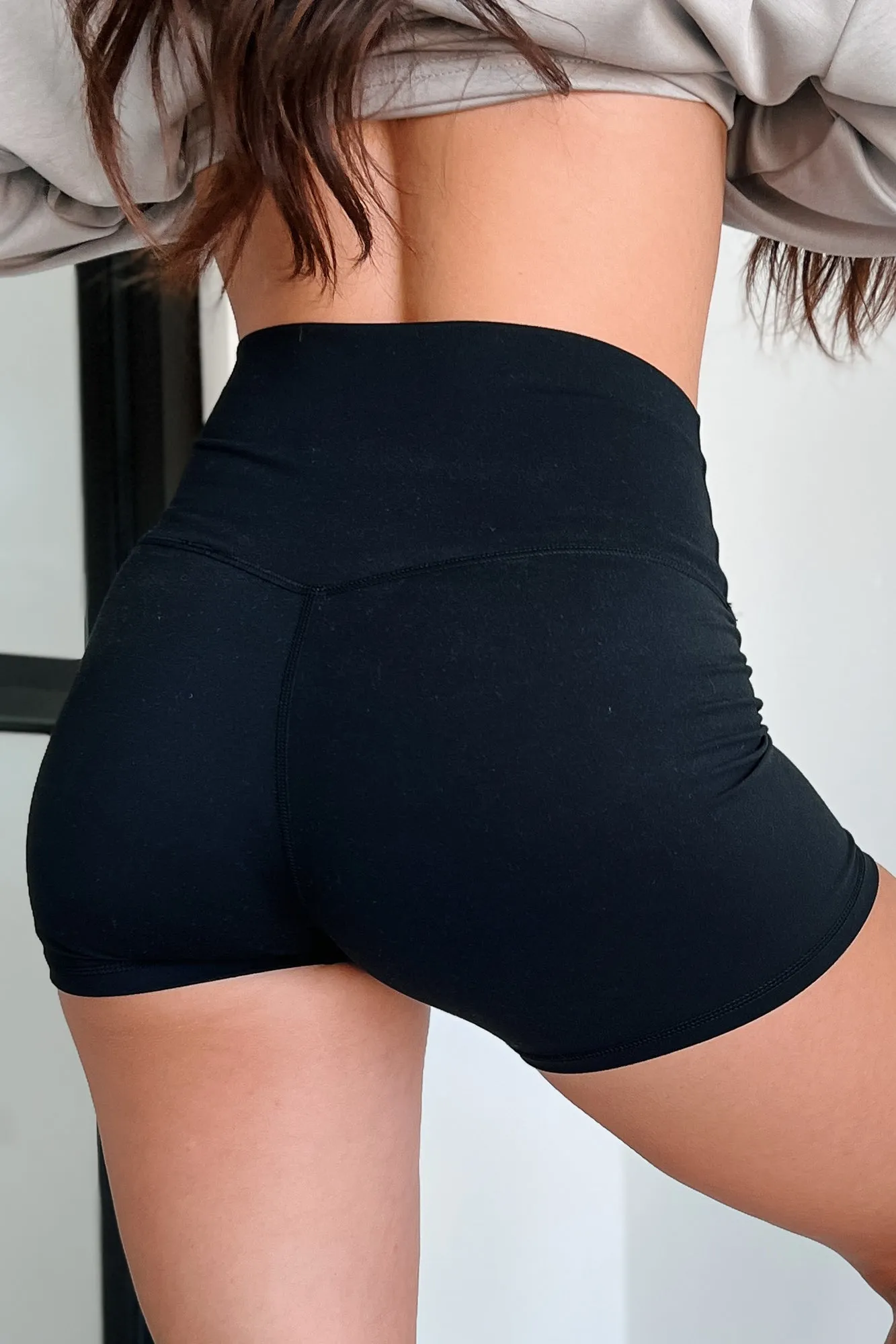 Determined To Win Buttery Soft Biker Shorts (Black)