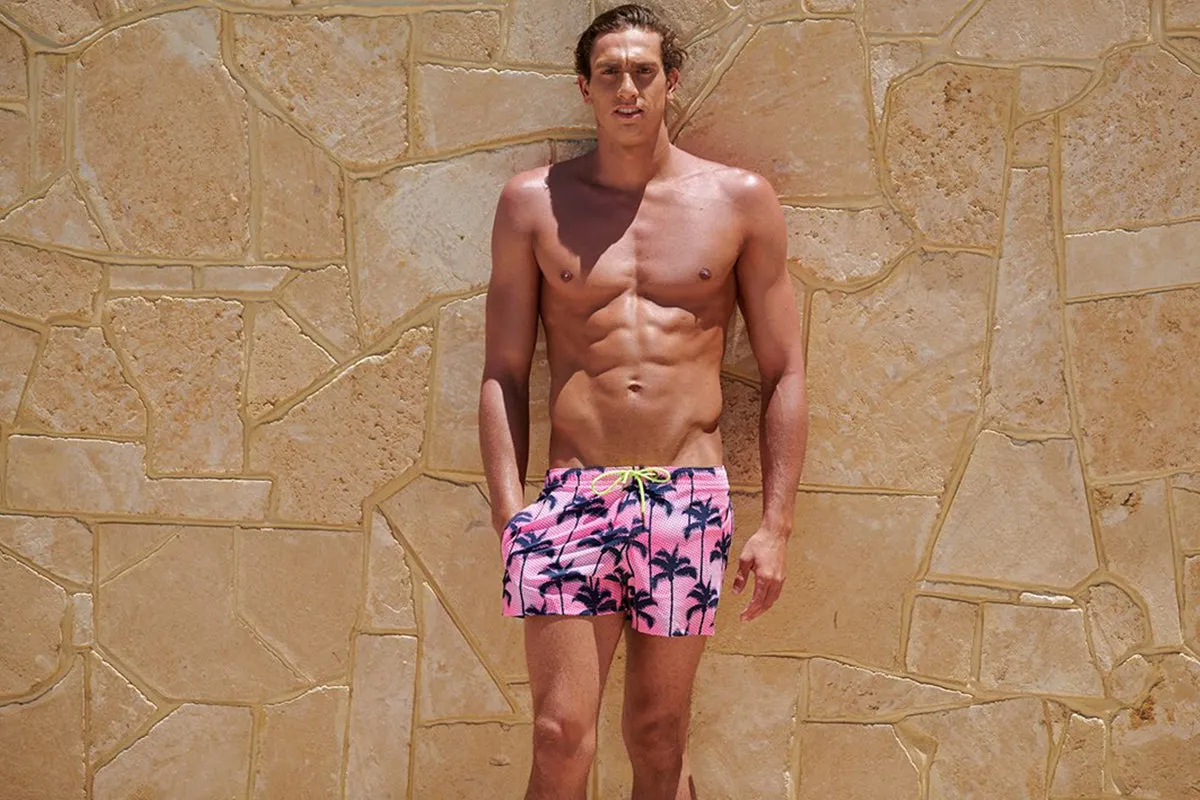Funky Trunks - Pop Palms - Mens Shorty Shorts Short