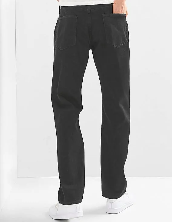 GAP Men Black Athletic Taper Fit Jeans With Stretch