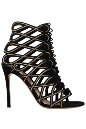 GIANVITO ROSSI SUEDE SANDALS EU 37.5 UK 4.5 US 7.5