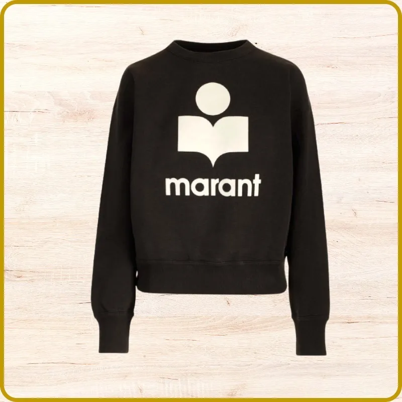 ISABEL MARANT ETOILE  |Crew Neck Long Sleeves Cotton Logo Hoodies & Sweatshirts
