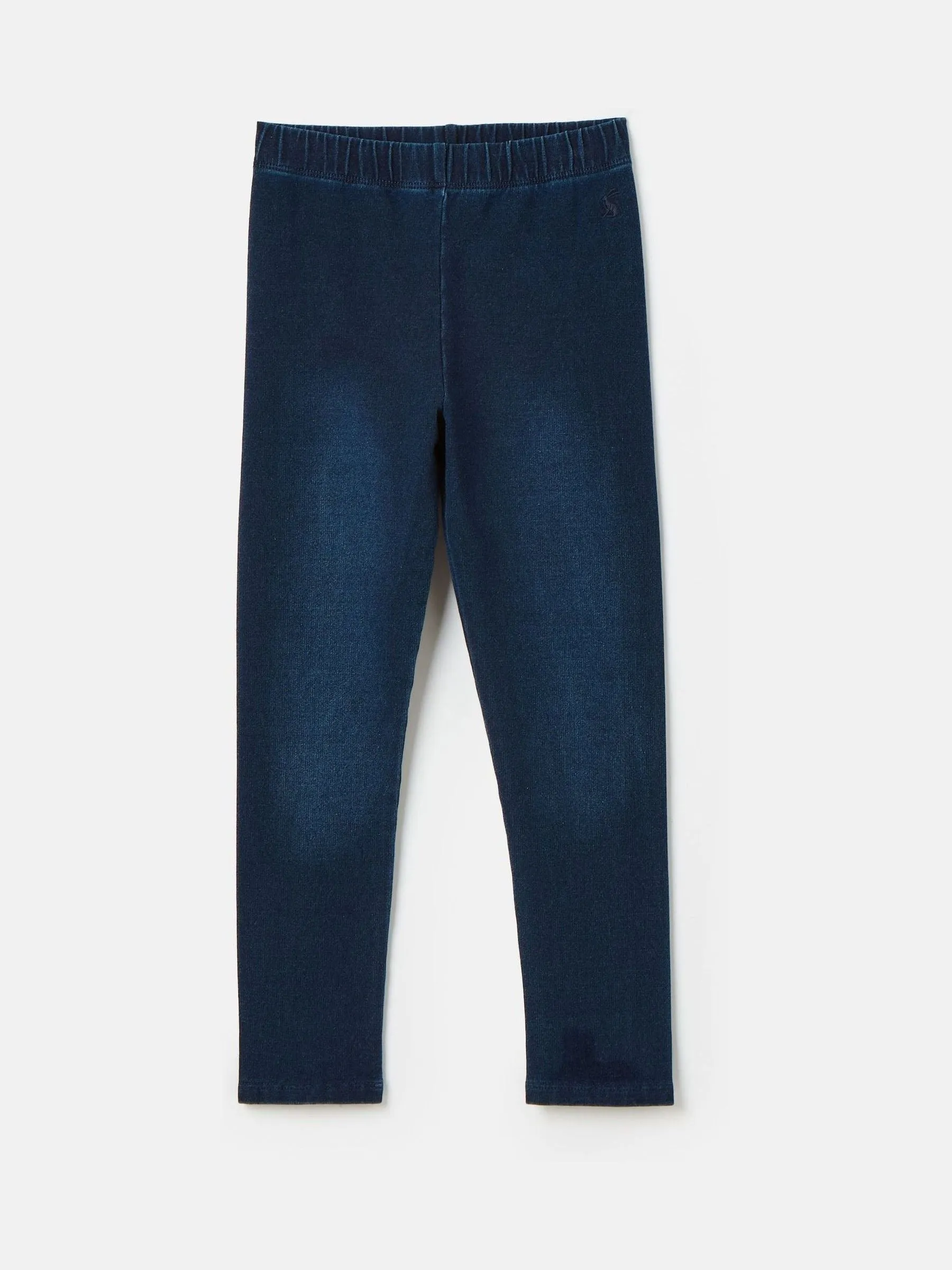 Joules Girls' Trot Denim Dark Wash Jersey Denim Jodphur-Style Leggings