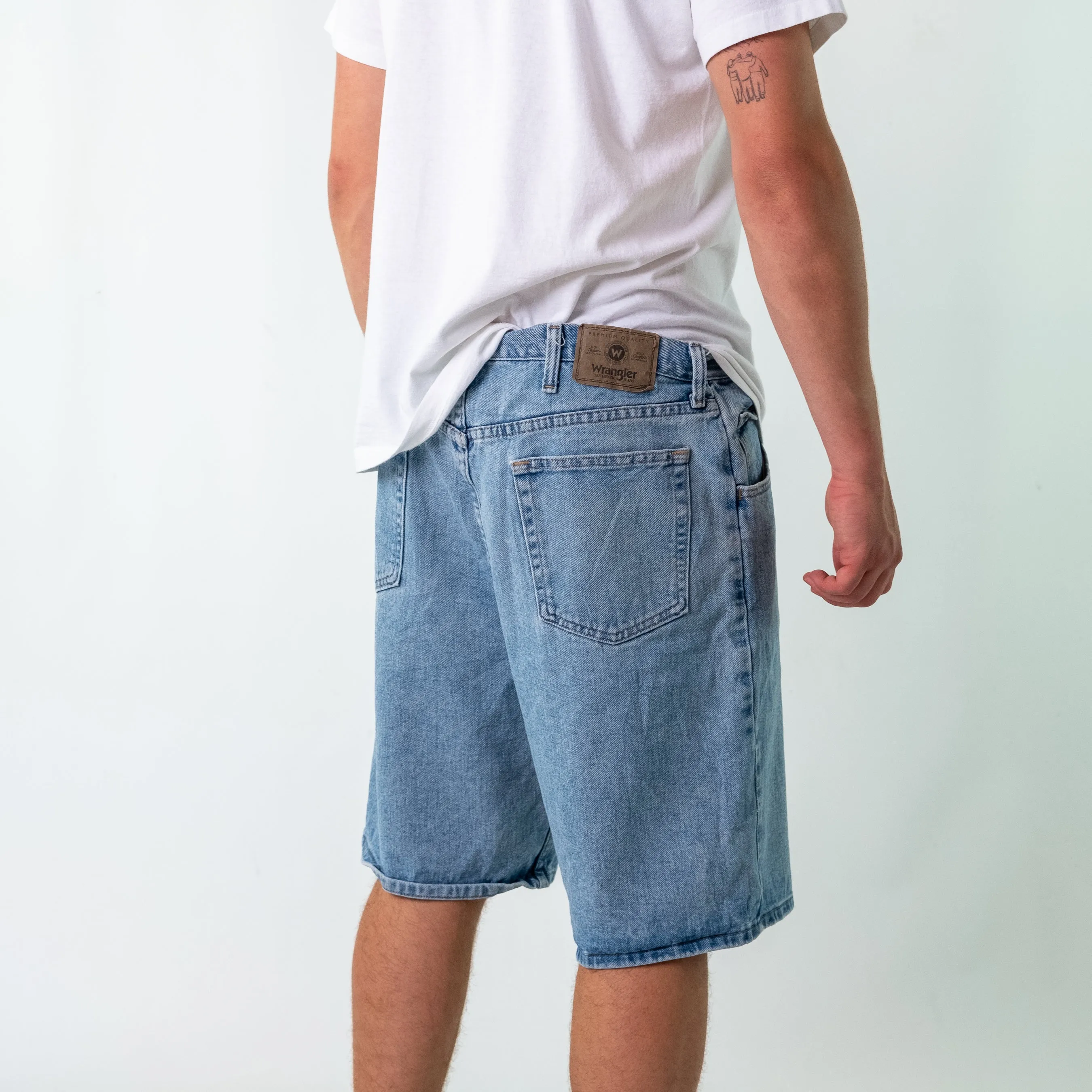Light Blue 90s Wrangler Denim Jorts Shorts (36)