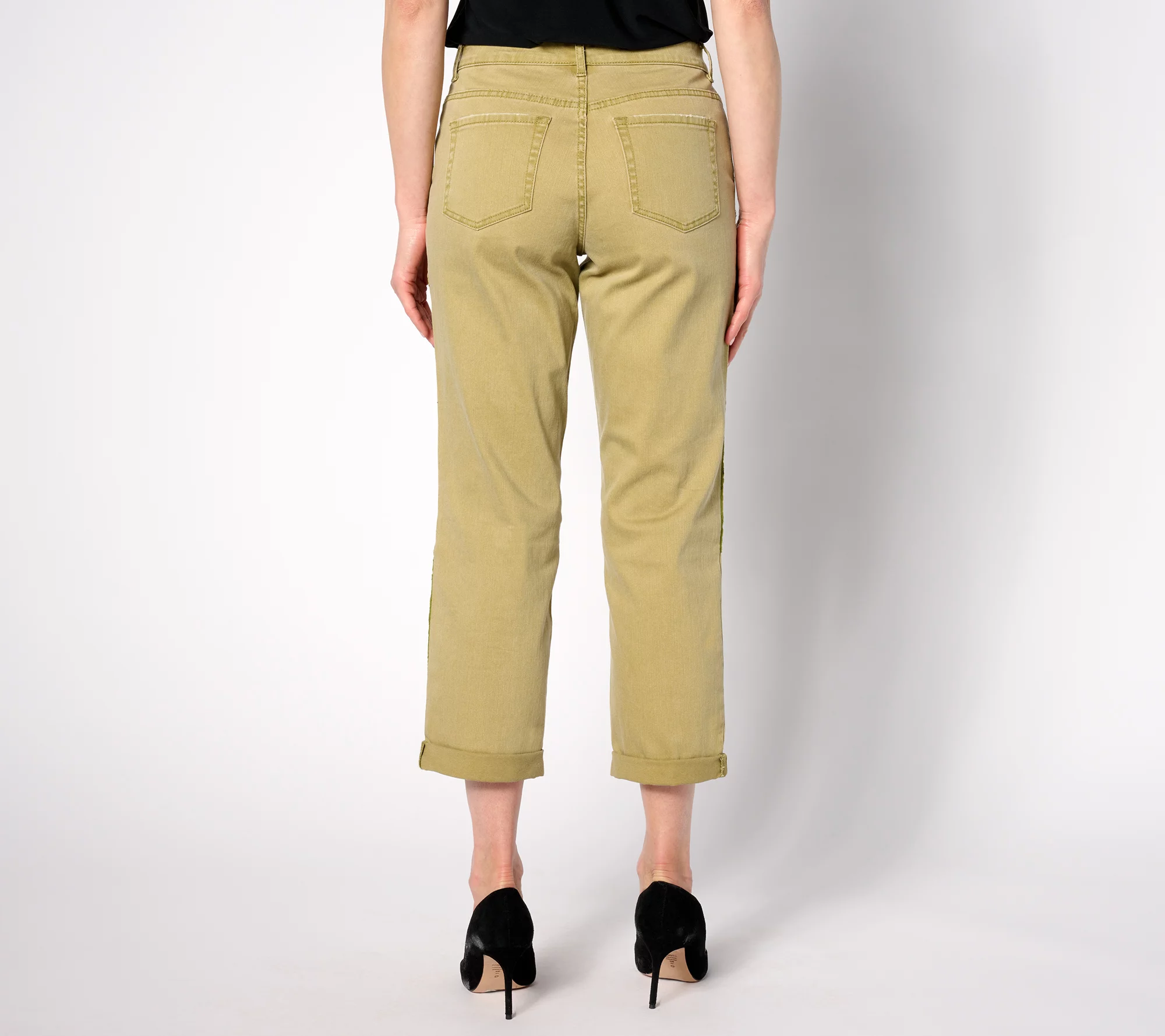 LOGO by Lori Goldstein Special Edition Pet. Boyfriend Jeans w/Eyelet