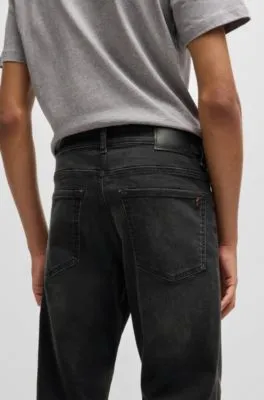 Maine Regular-fit jeans in black soft-motion denim