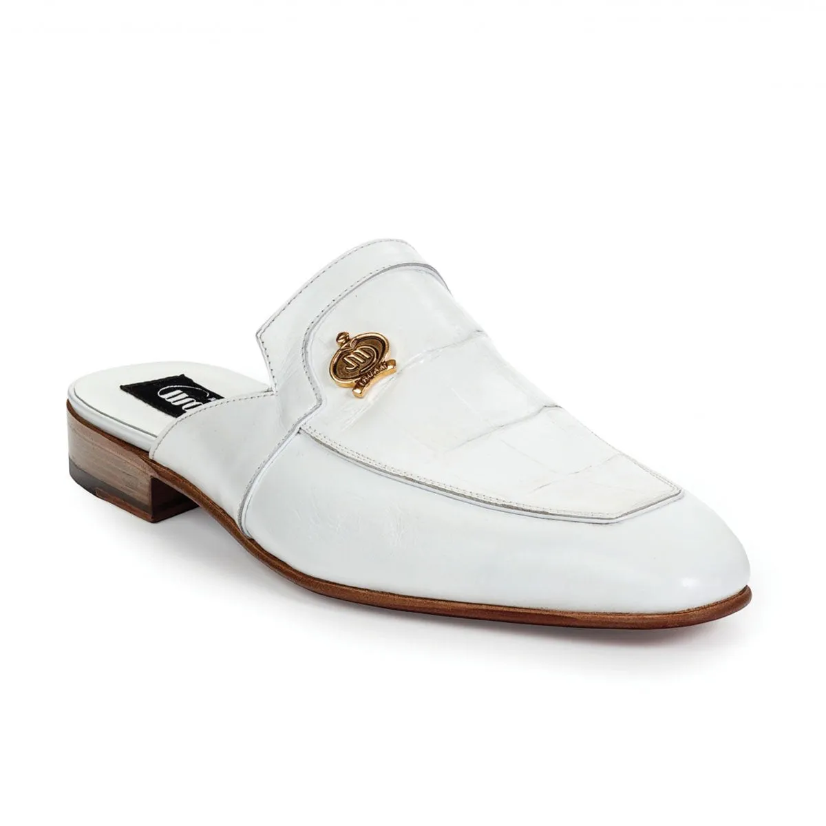 Mauri Men's Shoes Calf / Alligator Land White Sandals Art 4856 (MA4663)