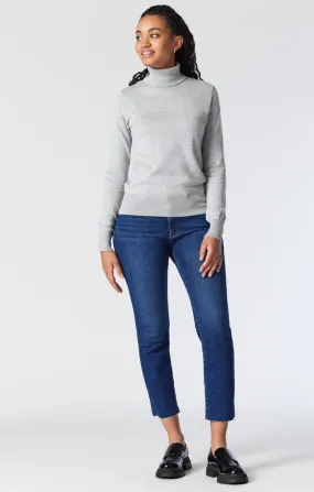 Mavi Women's Viola High-Rise Straight Leg Jeans In Dark Brushed Flex Blue
