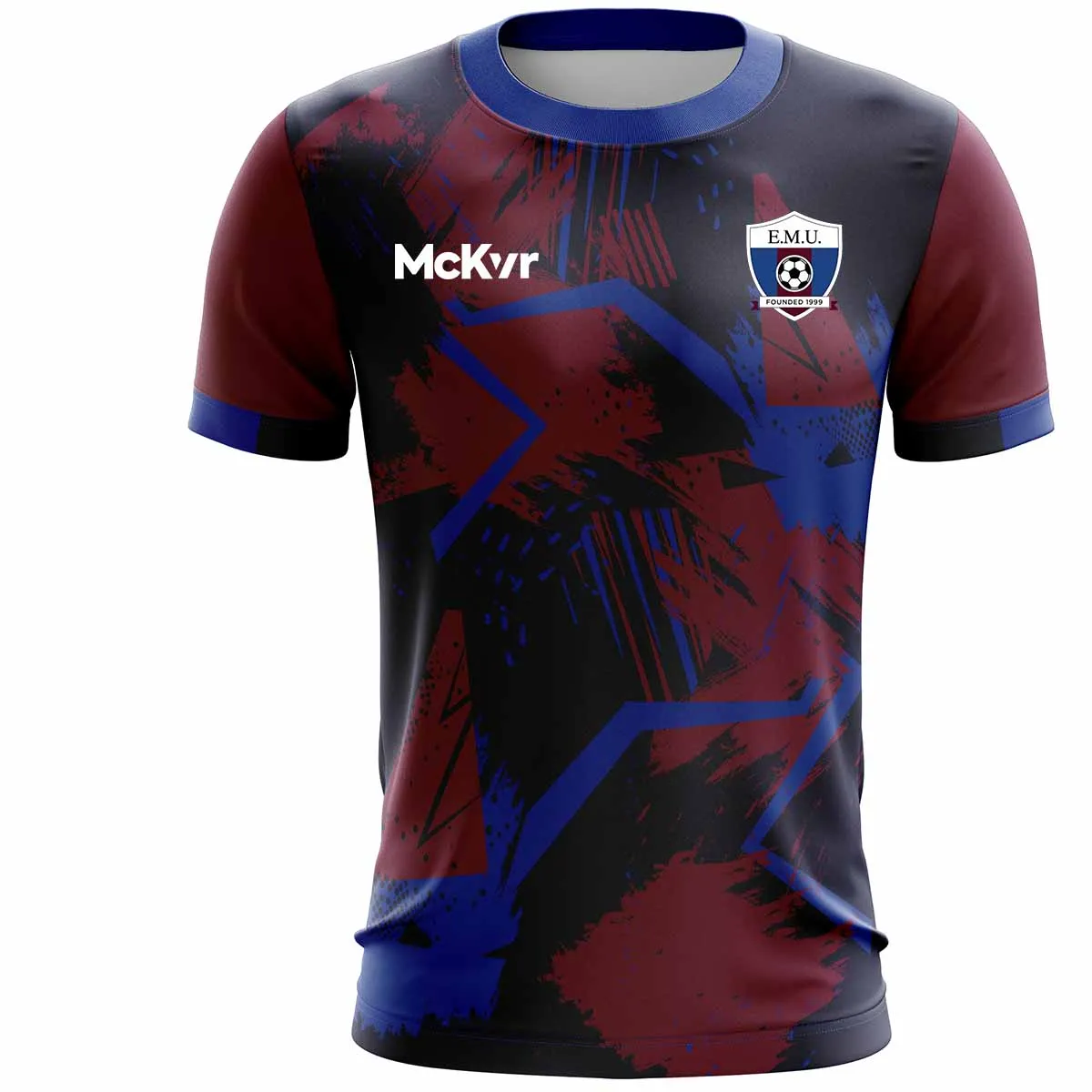 Mc Keever East Meath United FC Training Jersey - Adult - Navy/Maroon/Blue