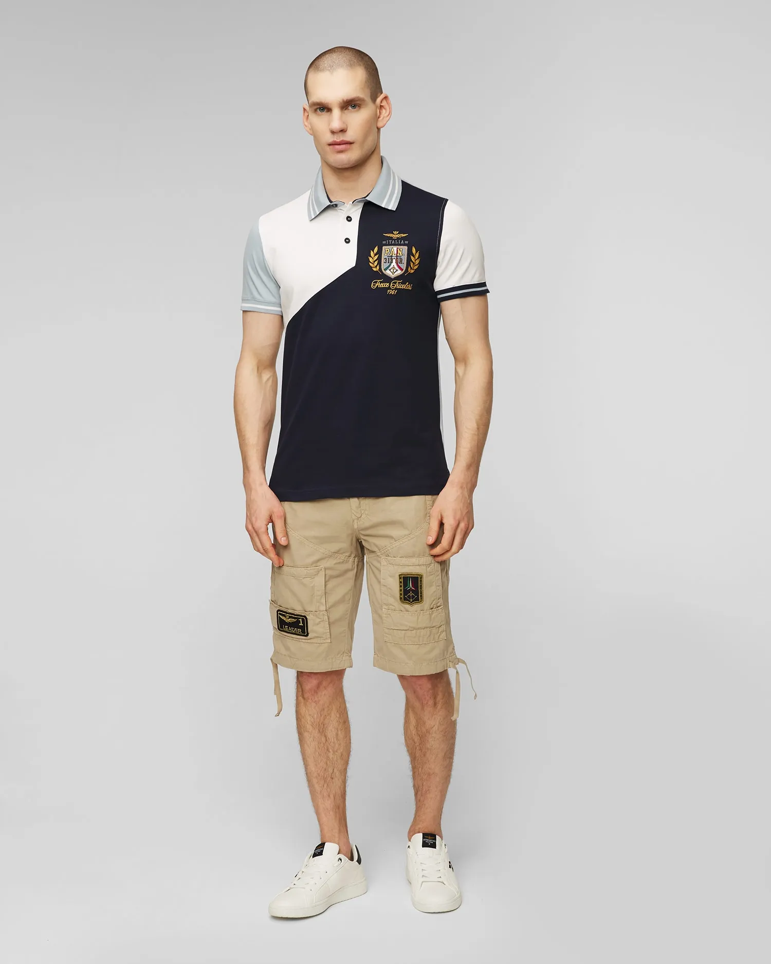 Men's cargo shorts Beige Aeronautica Militare 241be041ct1122-57551