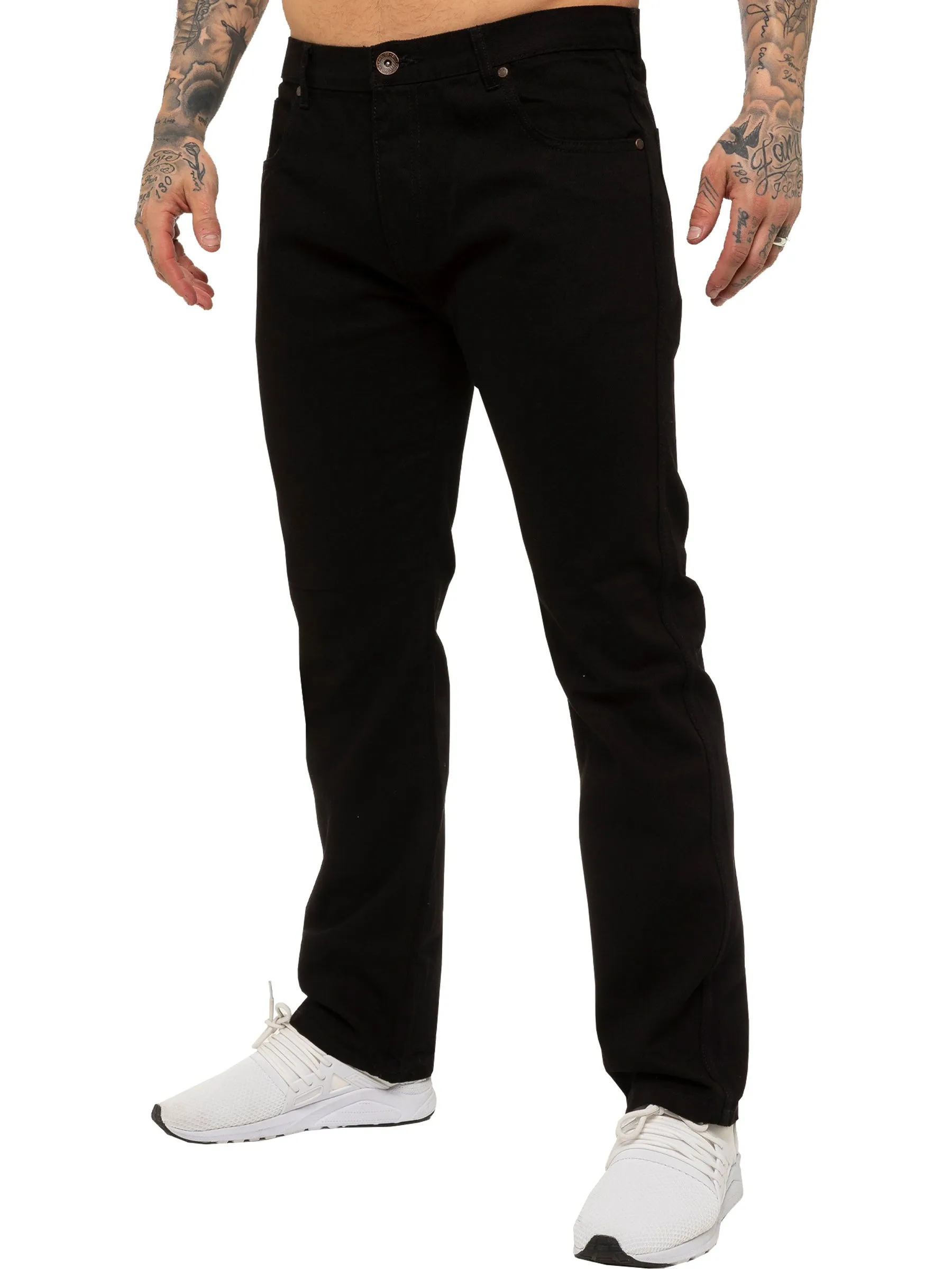 Mens Basic Heavy Duty Straight Leg Jeans | Kruze Designer Menswear