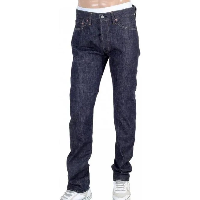 Mens Slim Fit Non Wash Straight Leg Navy Denim Jeans SC42014N