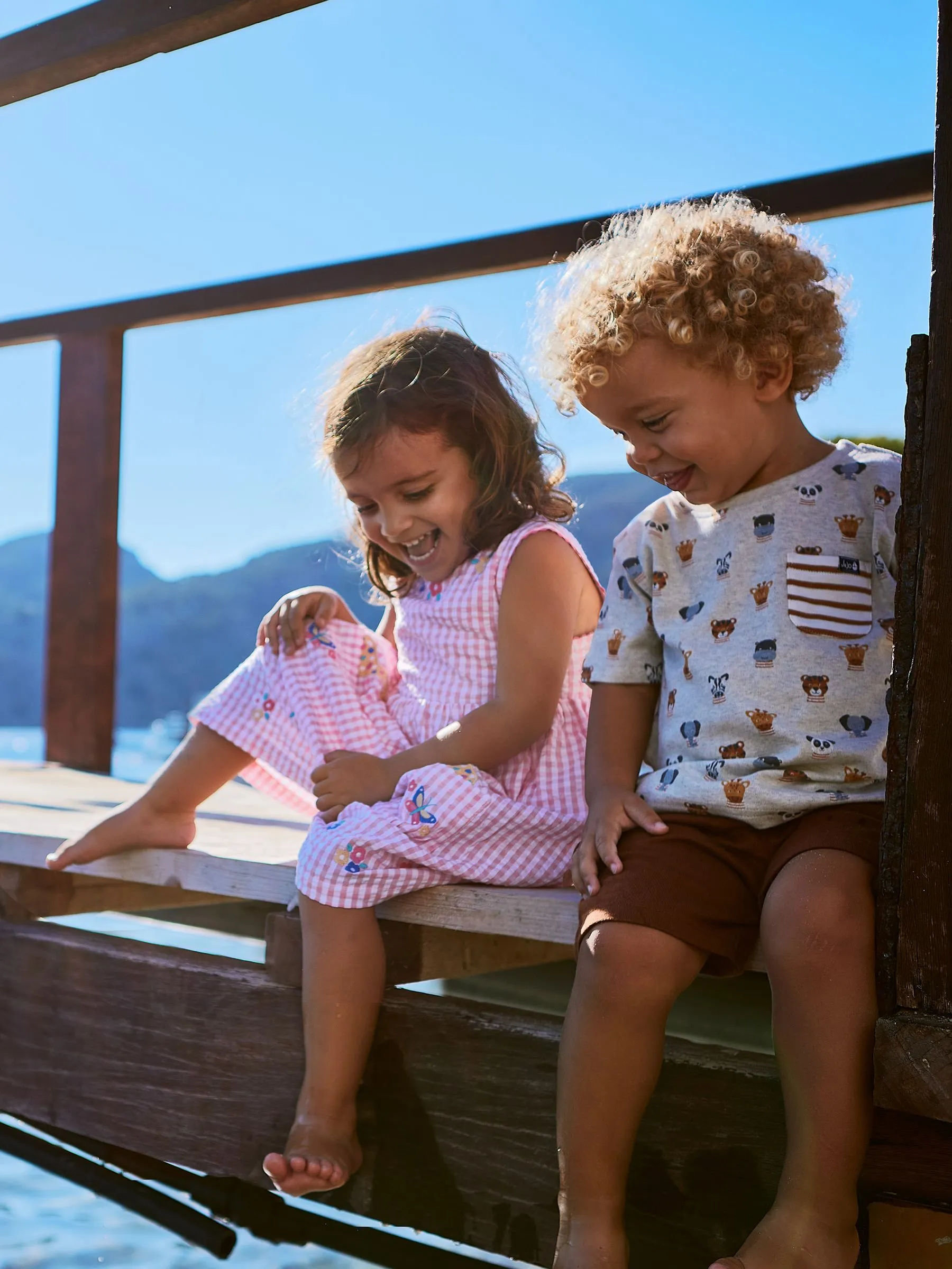 Natural Safari Printed T-Shirt & Shorts Set