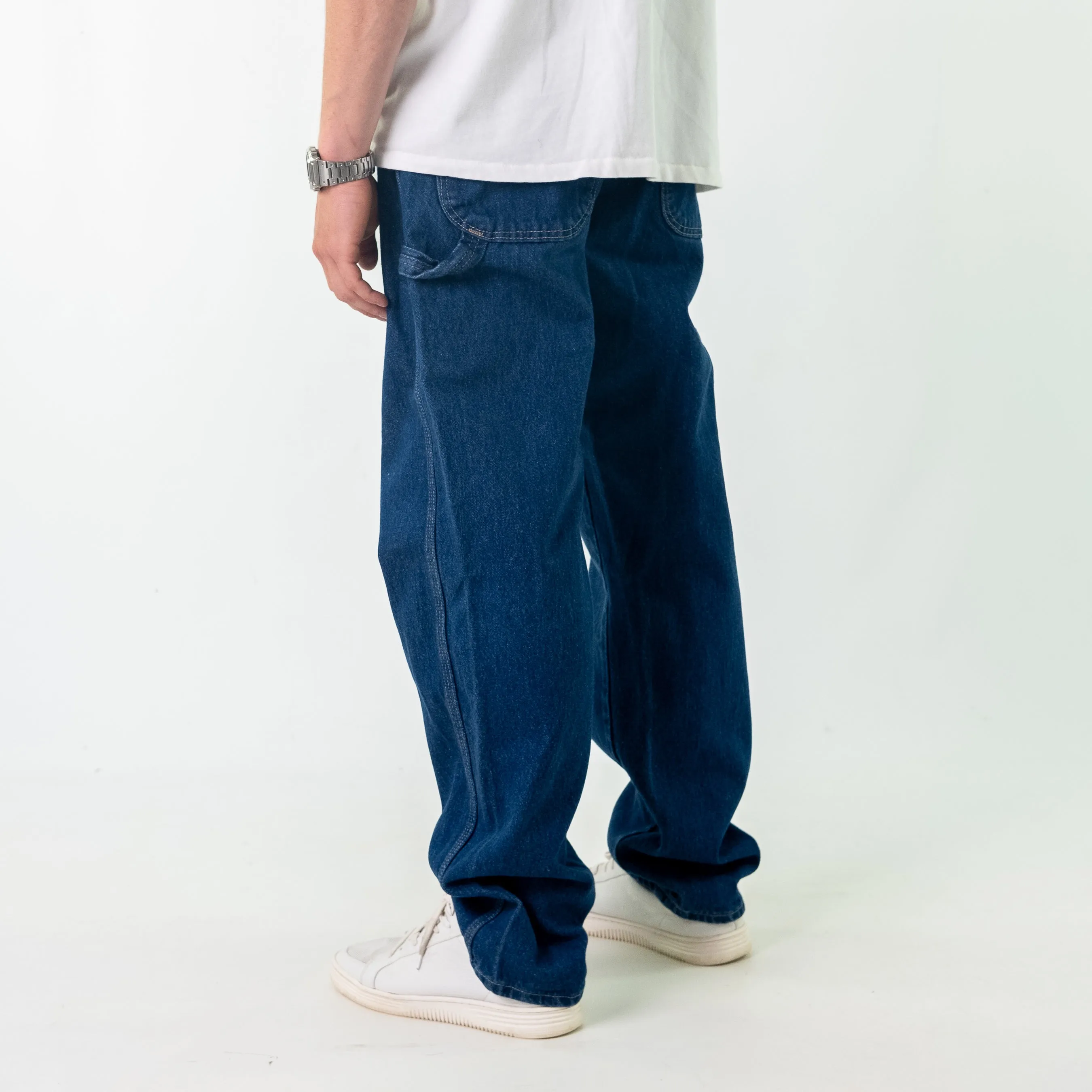 Navy Blue y2ks Dickies Denim Carpenter Jeans Baggy Pants (34x34)