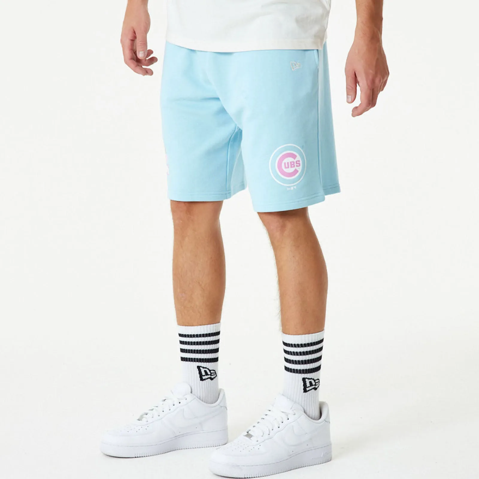 New Era Chicago Cubs MLB Pastel Elasticated Shorts - Blue