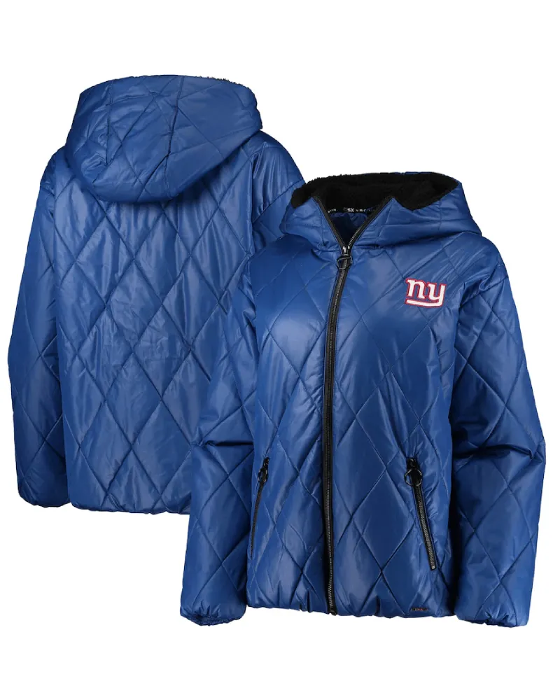 New York Giants Michael Strahan Puffer Jacket | The Puffer Jackets