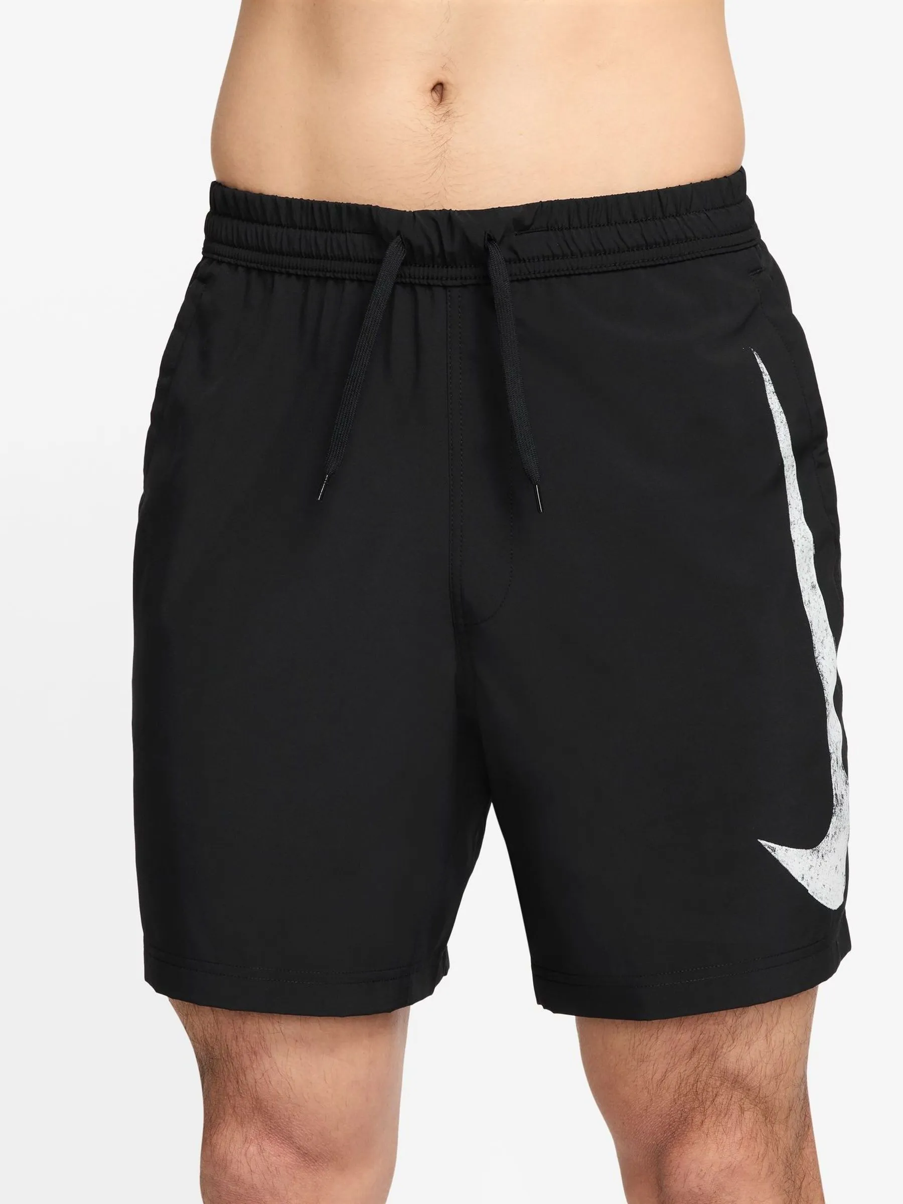 Nike Black Form Swoosh Dri-FIT 7 inch Unlined Versatile Shorts