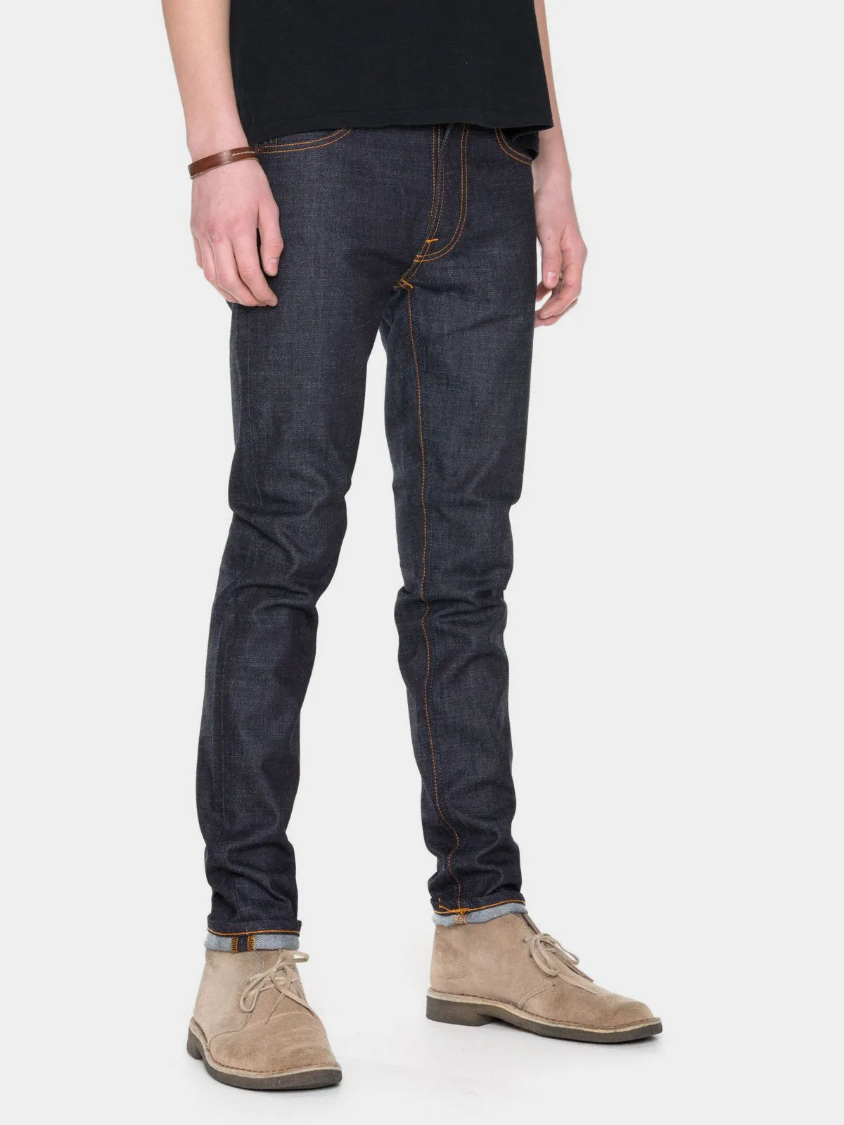 Nudie Lean Dean Jeans (Slim Tapered) - Dry Slow Blue