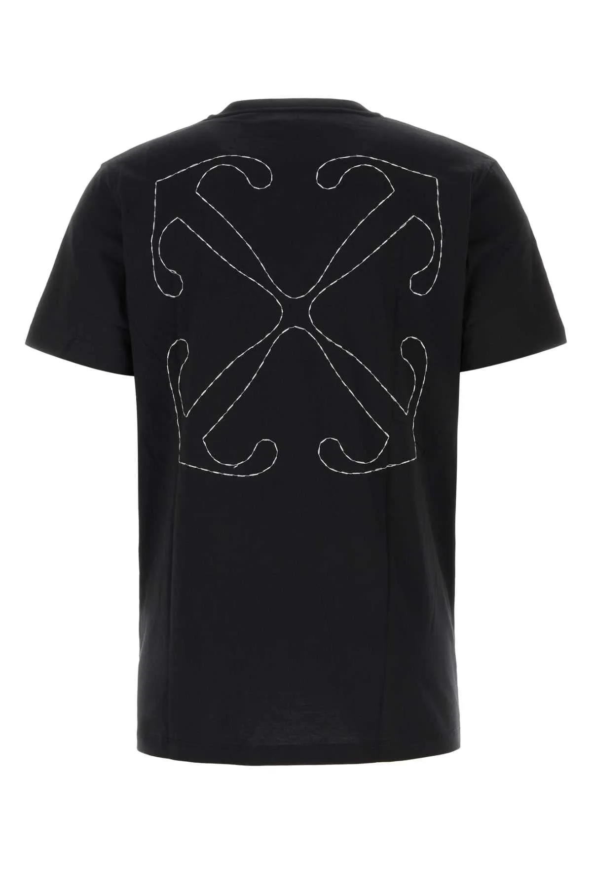 Off White Black Cotton T Shirt