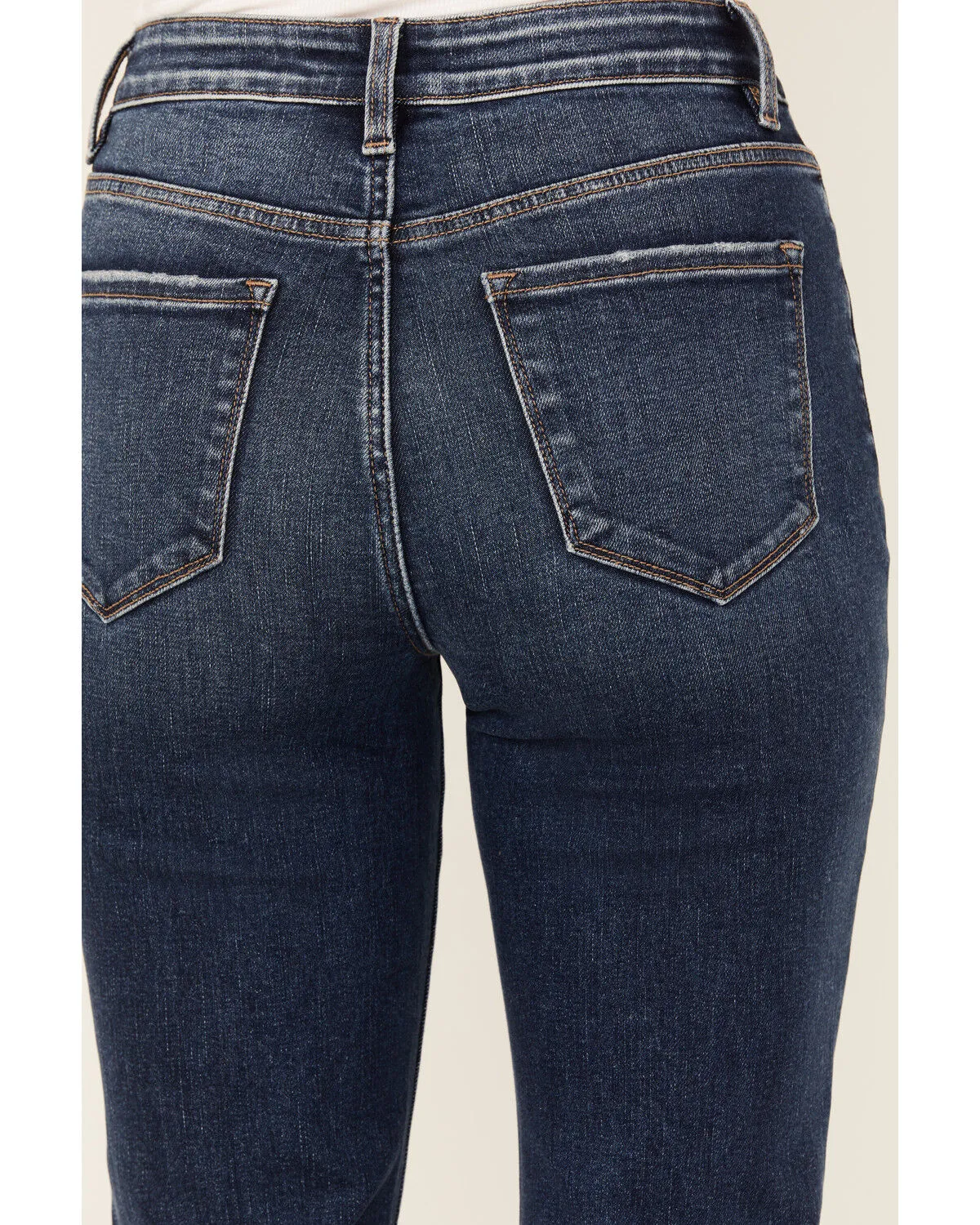 Product Name:  Vervet Women's Dark Wash High Rise Trouser Stretch Denim Jeans
