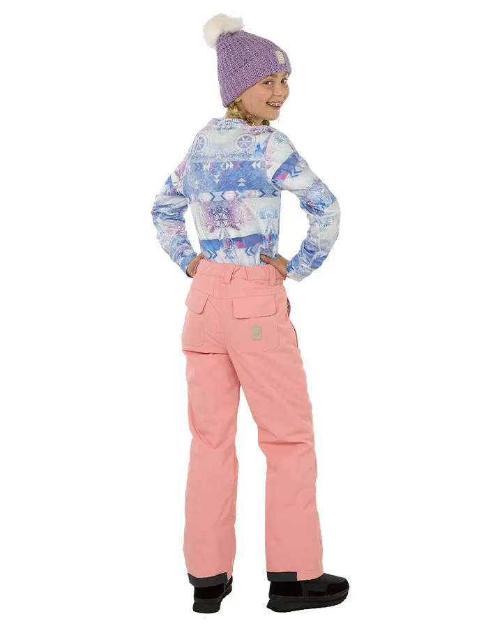 Rojo BF4EVA Girl's Snow Pant Pink Icing 2023 | Snow Jackets Kids | Snow Skiers Warehouse