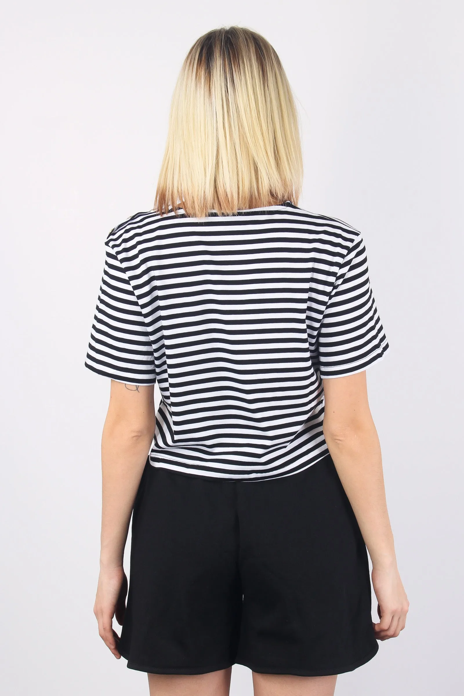 T-shirt Scatoletta Riga Bianco/nero
