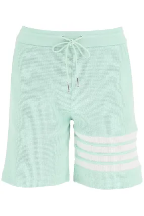 Thom Browne    Thom Browne 4 Bar Shorts In Waffle Jersey