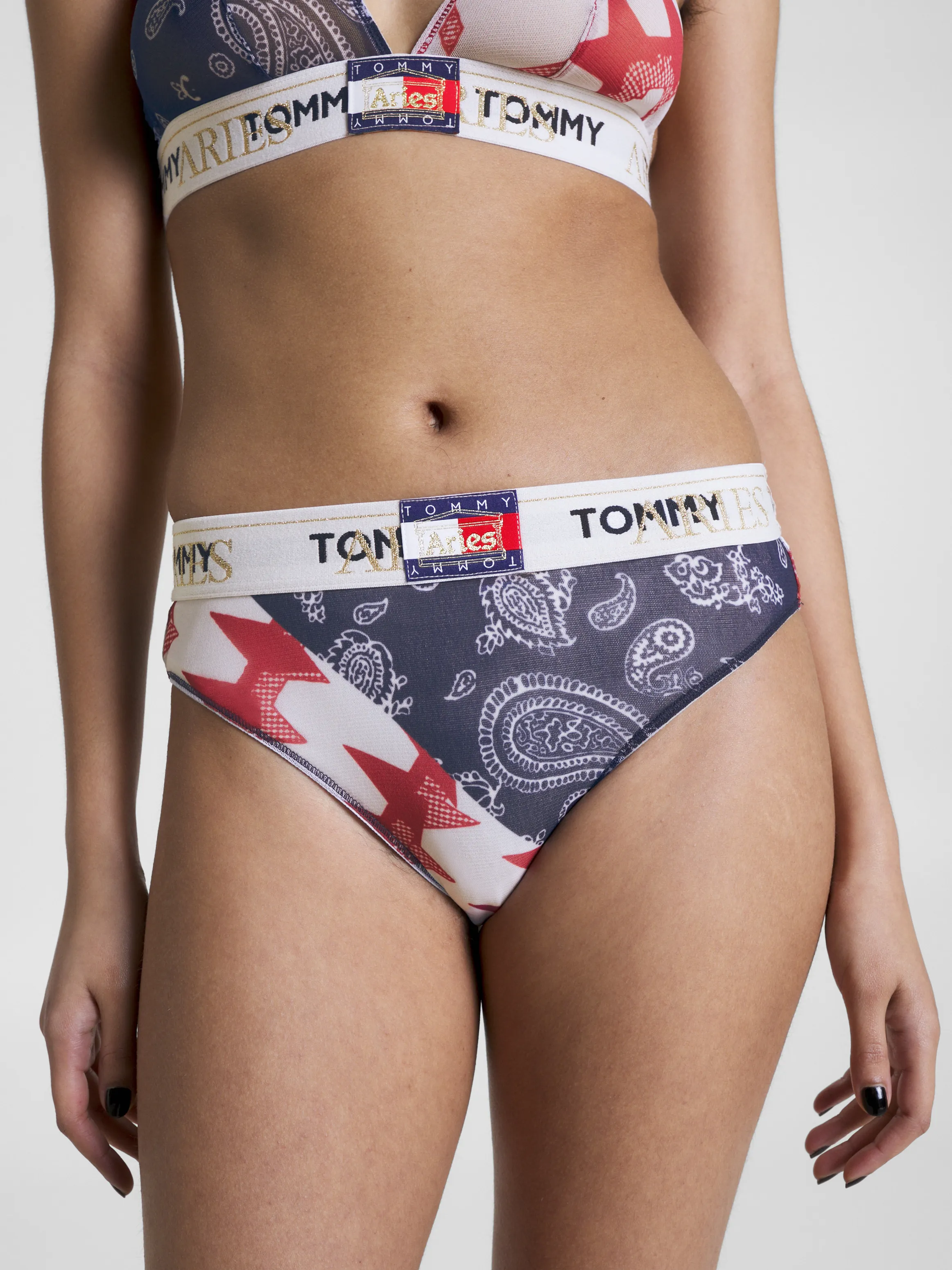 Tommy x Aries Sheer Mid Rise Briefs | Lingerie | Tommy Jeans