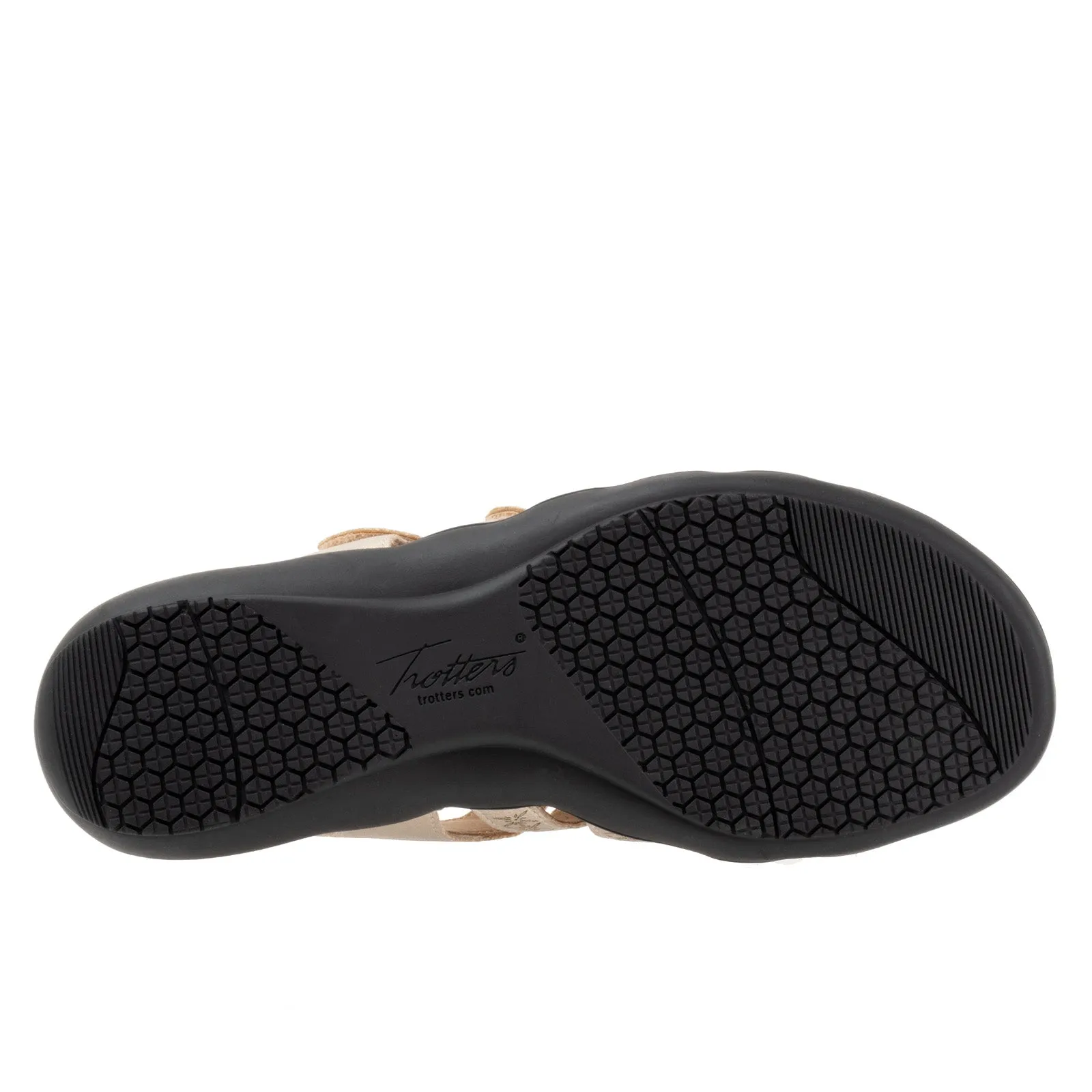 Trotters Tiki Laser T2322-719 Womens Beige Narrow Leather Strap Sandals Shoes
