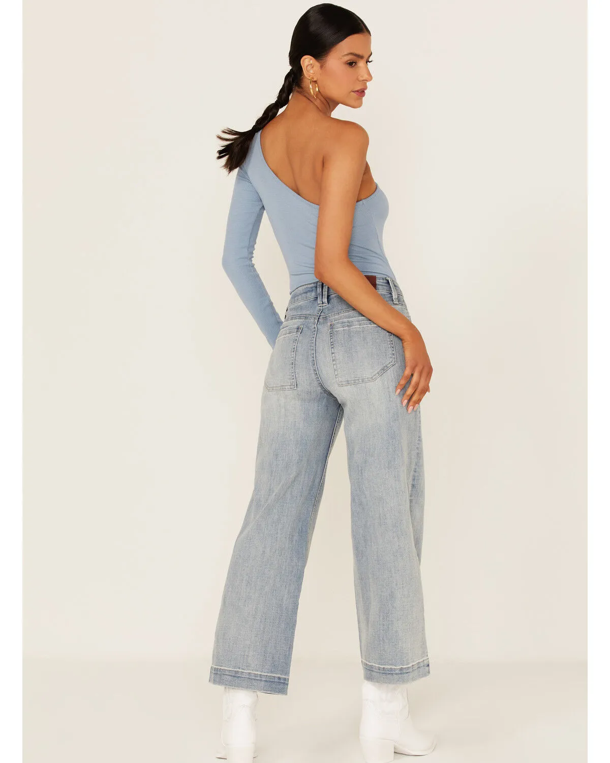 Unpublished Denim Women's Greta Lotus Crop Wide Jeans
