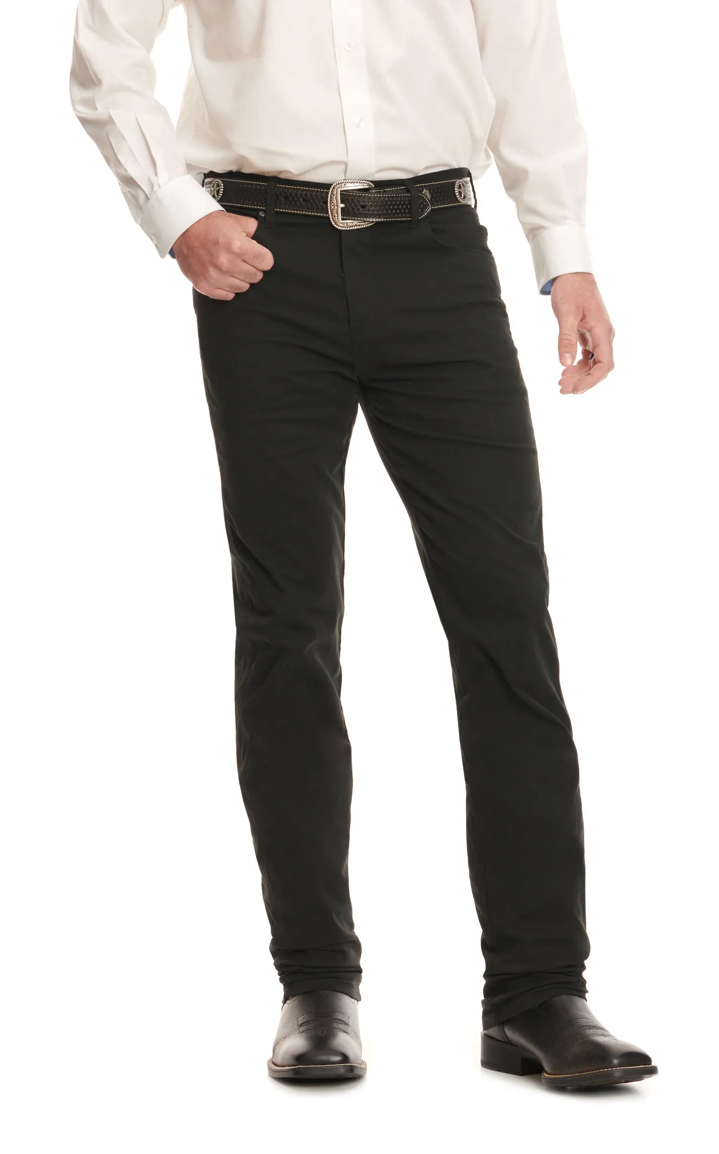 Wrangler Retro Men's Blackest Black Slim Fit Straight Leg Jeans