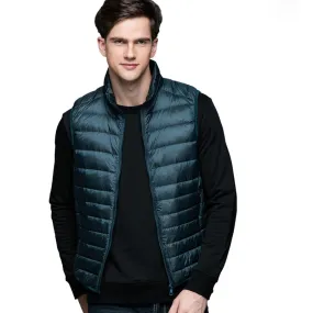 Xituodai Spring Man Duck Down Vest Ultra Light Jackets Men Fashion Sleeveless Outerwear Coat Autumn Winter Coat 90% White Duck D